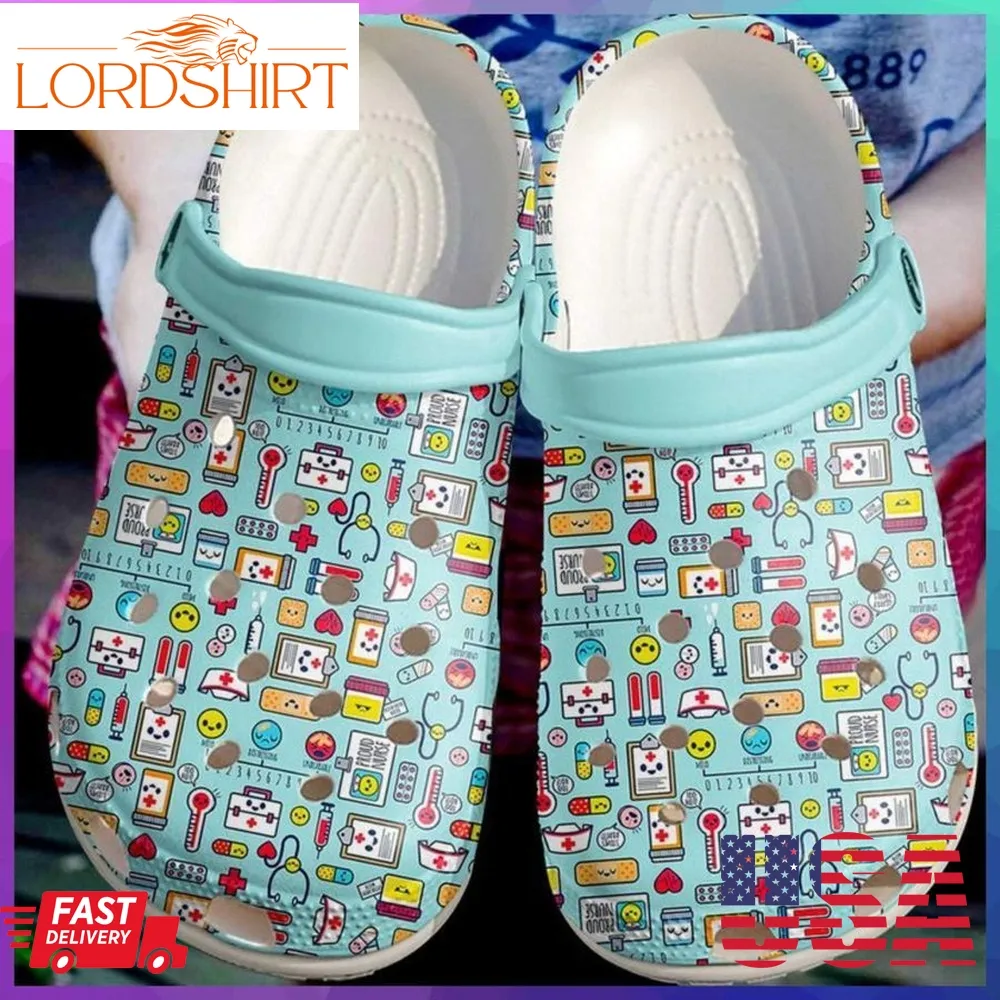 Nurse Cute Pattern Crocs Crocband Clog