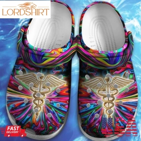 Nurse Hippie Trippy Psychedelic Crocs Clogs Shoes Gift For Friends   Clf Pattern