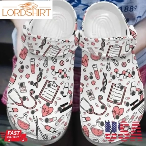 Nurse Job Symbols Pattern Crocs Crocband Clog Shoes For Men Women