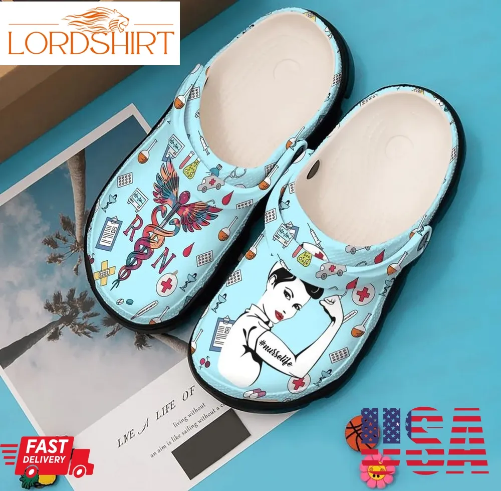 Nurse Life Personalized Clog Custom Crocs Comfortablefashion Style Comfortable For Women Men Kid Print 3D