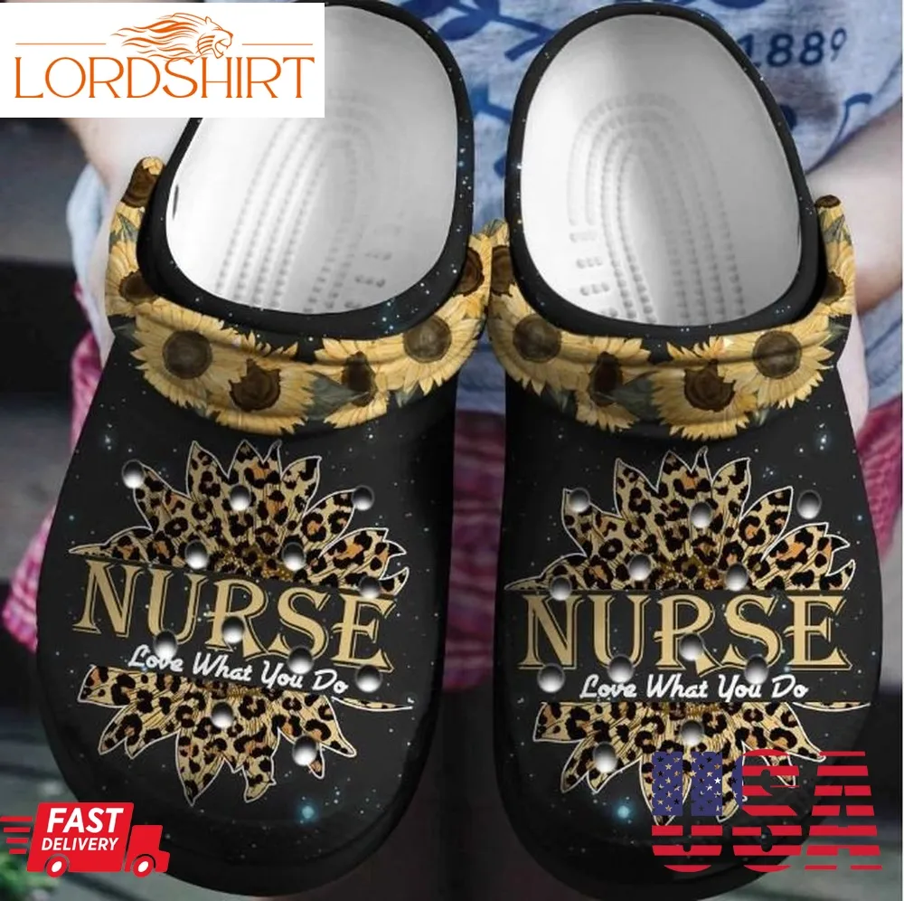 Nurse Love What You Do Leopard Shoes Crocs Clogs Gift For Birthday   Leopard Sf