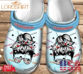 Nurse Mom, Proudly Nurse, Proud Crown , Save Lifenurse Crocs Shoes, Women Shoes, Cute Shoes Rubber Crocs Crocband Clogs, Comfy Footwear Tl97