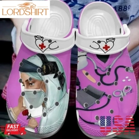 Nurse Personalize Clog Custom Crocs Fashionstyle Comfortable For Women Men Kid Print 3D Angel Nurse