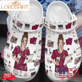 Nurse Personalize Clog Custom Crocs Fashionstyle Comfortable For Women Men Kid Print 3D Whitesole Nurse Life 6