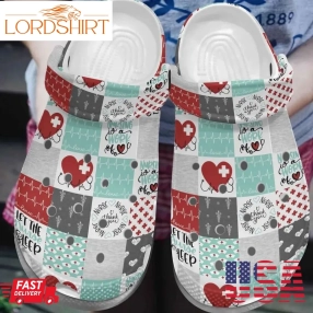 Nurse Personalize Clog Custom Crocs Fashionstyle Comfortable For Women Men Kid Print 3D Work Of Heart