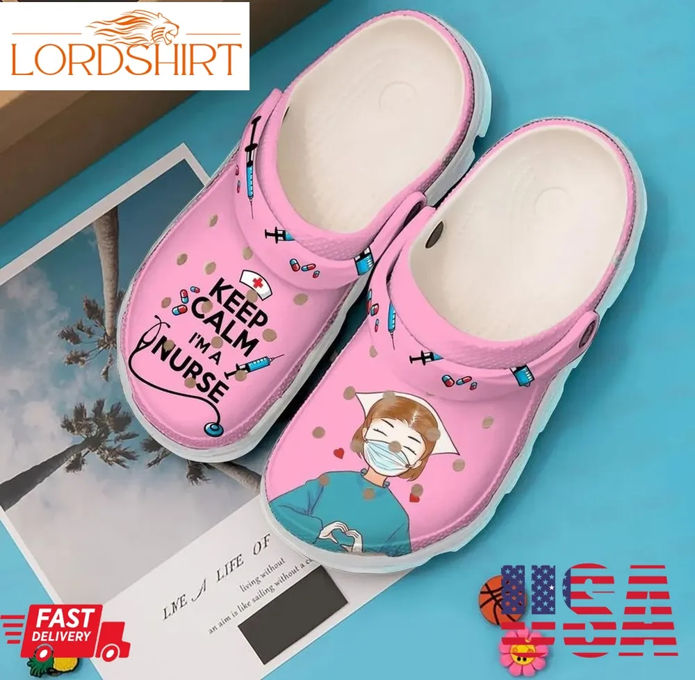 Nurse Personalized Clog Custom Crocs Comfortablefashion Style Comfortable For Women Men Kid Print 3D Keep Calm