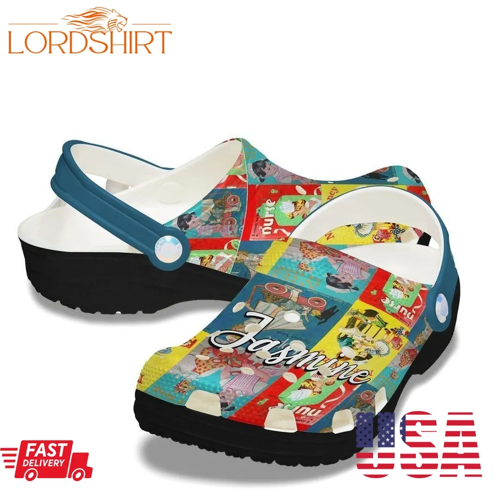 Nurse Personalized Clog Custom Crocs Comfortablefashion Style Comfortable For Women Men Kid Print 3D Nurse Nancy