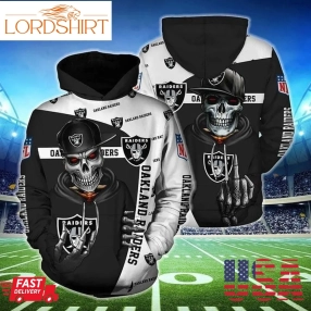 Oakland Raiders Hip Hop Skull 3D Hoodie For Men For Women All Over Printed Hoodie