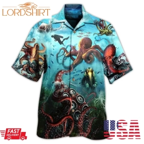 Octopus Protect Ocean  Best Fathers Day Gifts Hawaiian Shirt Men