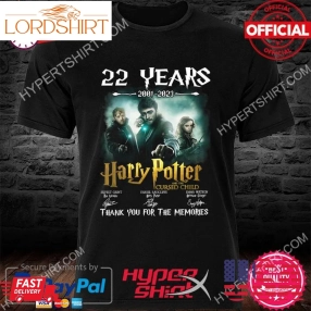 Official 22 Years 2001 2023 Harry Potter Thank You For The Memories Signatures Shirt