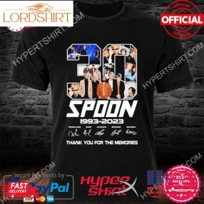 Official Spoon Band 30 Years 1993 2023 Thank You For The Memories Signatures Shirt