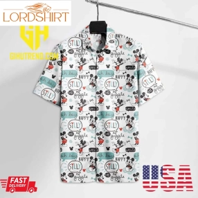 Oh Boy Happy Silly Mickey Mouse Disney Hawaiian Shirt