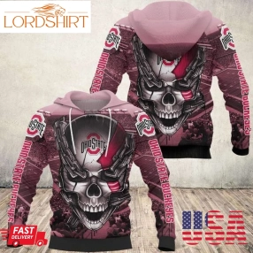 Ohio State Buckeyes Meta Skull 3D Hoodie For Men For Women All Over Printed Hoodie