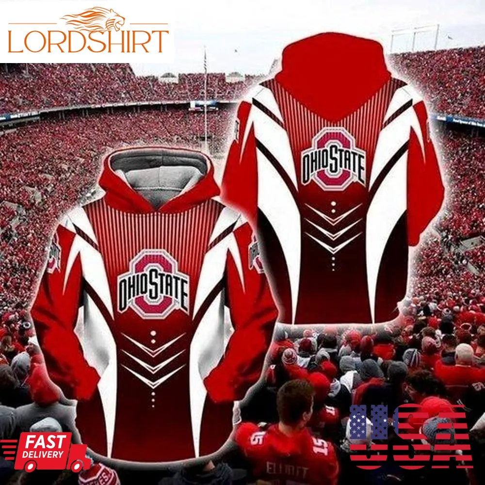 Ohio State Buckeyes Ncaa Skull 3D Hoodie