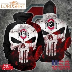 Ohio State Skull 3D Hoodie For Men For Women All Over Printed Hoodie