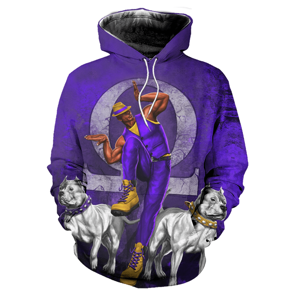 Omega Psi Phi Dogs Hoodie 3D