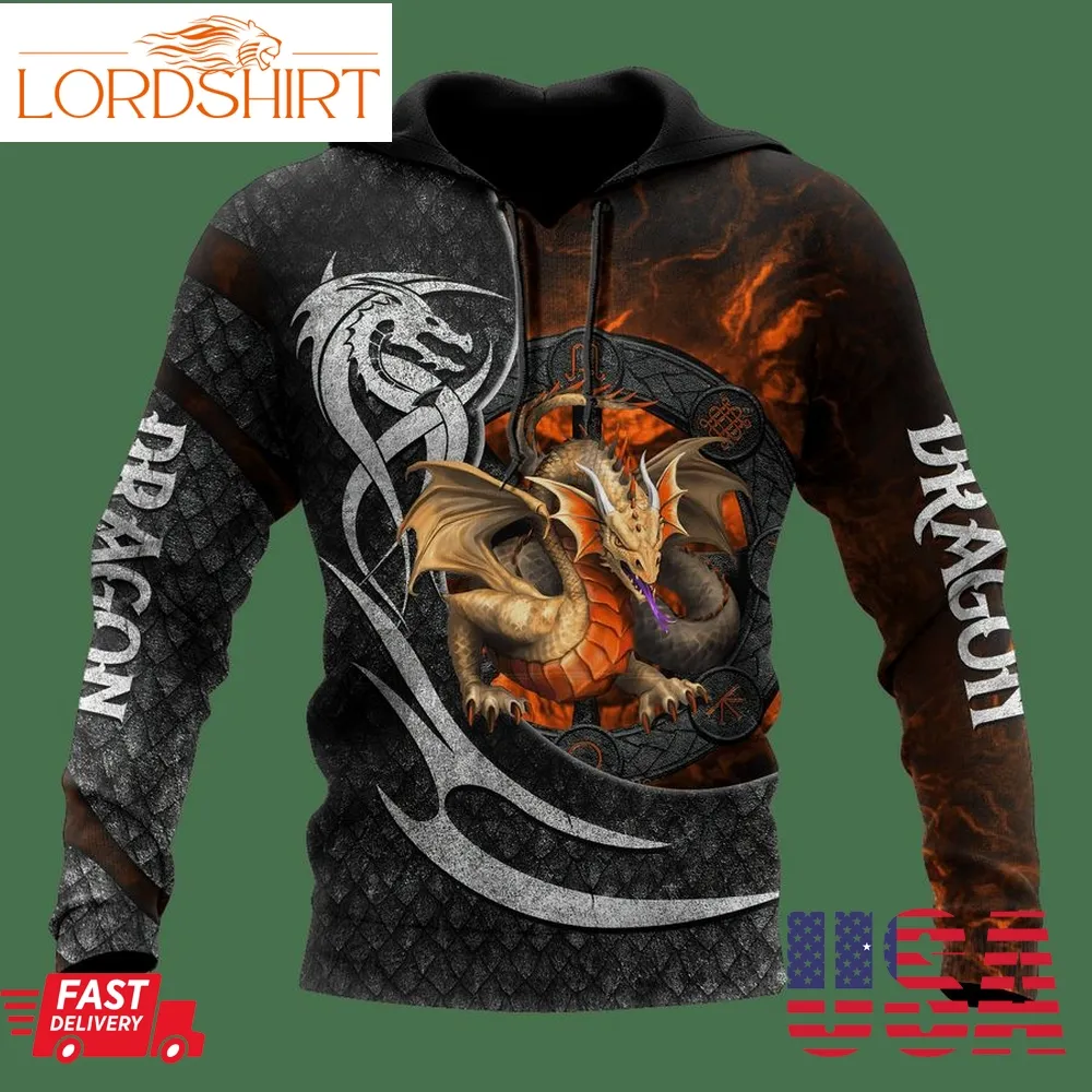 Orange Dragon 3D Hoodie Shirt For Men And Women Am102054st