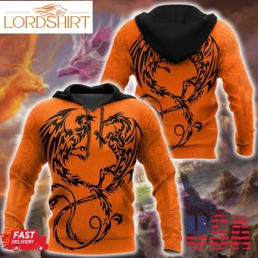 Orange Dragon 3D Hoodie Shirt For Men And Women Ddst10122001