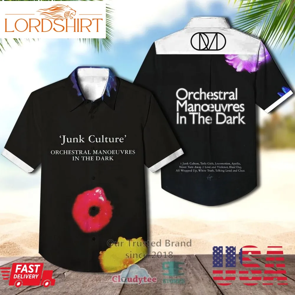 Orchestral Manoeuvres In The Dark Junk Culture Album Hawaiian Casual Shirt