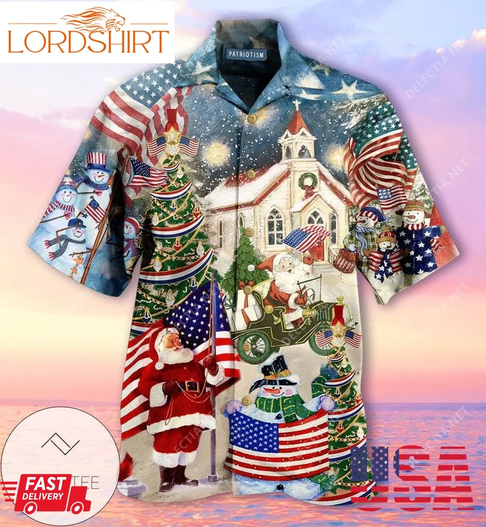 Order Patriotism American On Christmas Authentic Hawaiian Shirt 2023