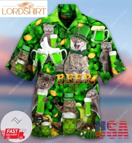 Order St Patricks Day Cats Authentic Hawaiian Shirt 2023