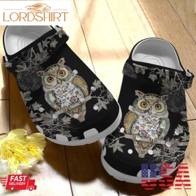 Owl On Tree Clogs Crocs Shoes Gifts For Birthday Thanksgiving Christmas   Oot206