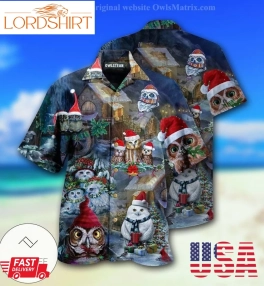 Owls Love Christmas Happy Limited Hawaiian Shirt