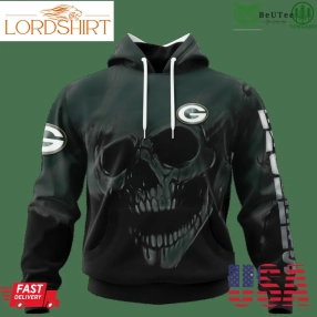 Packers Fading Skull American Football 3D Hoodie Sweatshirt Nfl