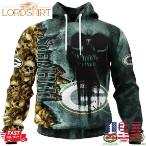 Packers Halloween Cemetery Skull 3D Hooodie Sweatshirt