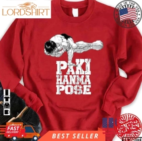 Paki Hanma The Grappler Planche Pose For Otaku Gym Fitness Training Baki Unisex Sweatshirt