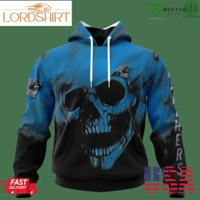 Panthers Fading Skull American Football 3D Hoodie Sweatshirt Nfl