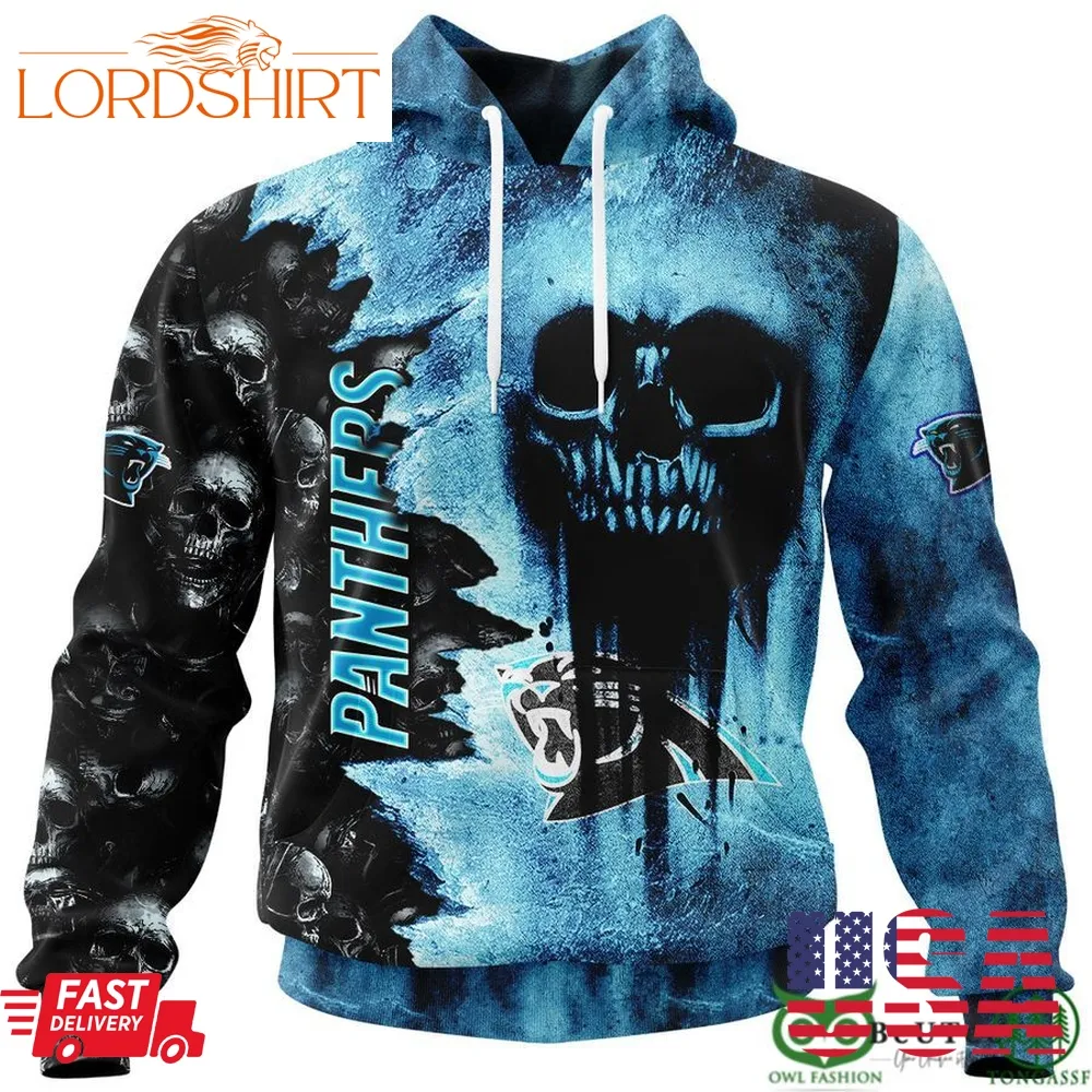 Panthers Halloween Cemetery Skull 3D Hooodie Sweatshirt