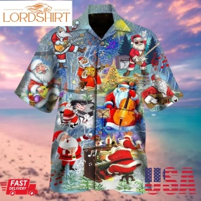 Party Music On Christmas Hawaiian Shirt Re