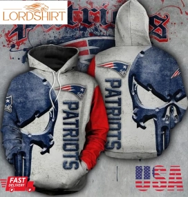 Patriots Skull 3D Hoodie For Men For Women All Over Printed Hoodie