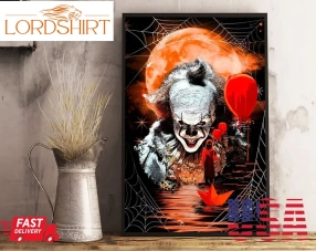 Pennywise It Poster Print, Pennywise Poster, Horror Movie Characters Poster, Horror Movie Poster Wall, Classic Movies Poster,Halloween Gifts