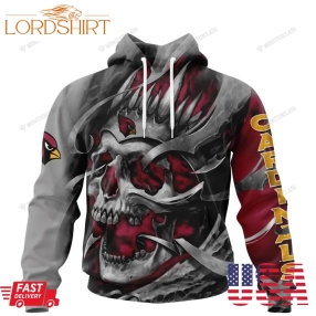 Personalized Arizona Cardinals Custom Skull Jersey Hoodie, Shirt