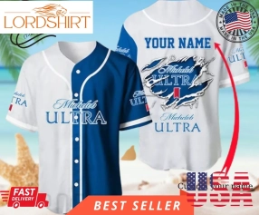 Personalized Basic Michelob Ultra Baseball Jersey, Halloween Shirt, Hawaii Shirt Holiday Beach Summer