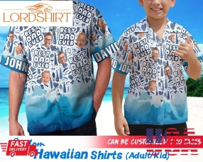 Personalized Best Dad Ever Hawaiian Shirt, Custom And Face Hawaiian Shirt, Hawaiian Shirt Dad, Best Dad Gifts