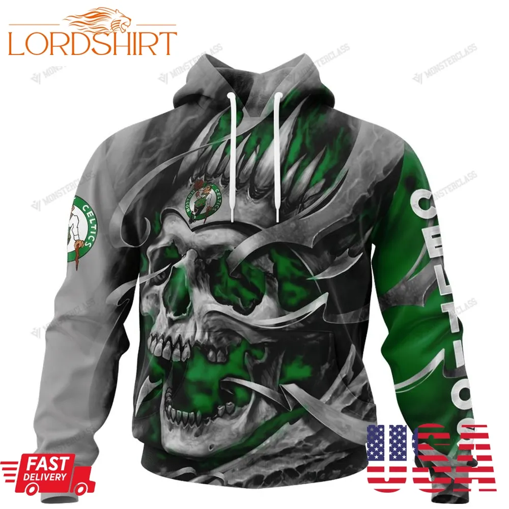 Personalized Boston Celtics Custom Skull Jersey Hoodie, Shirt