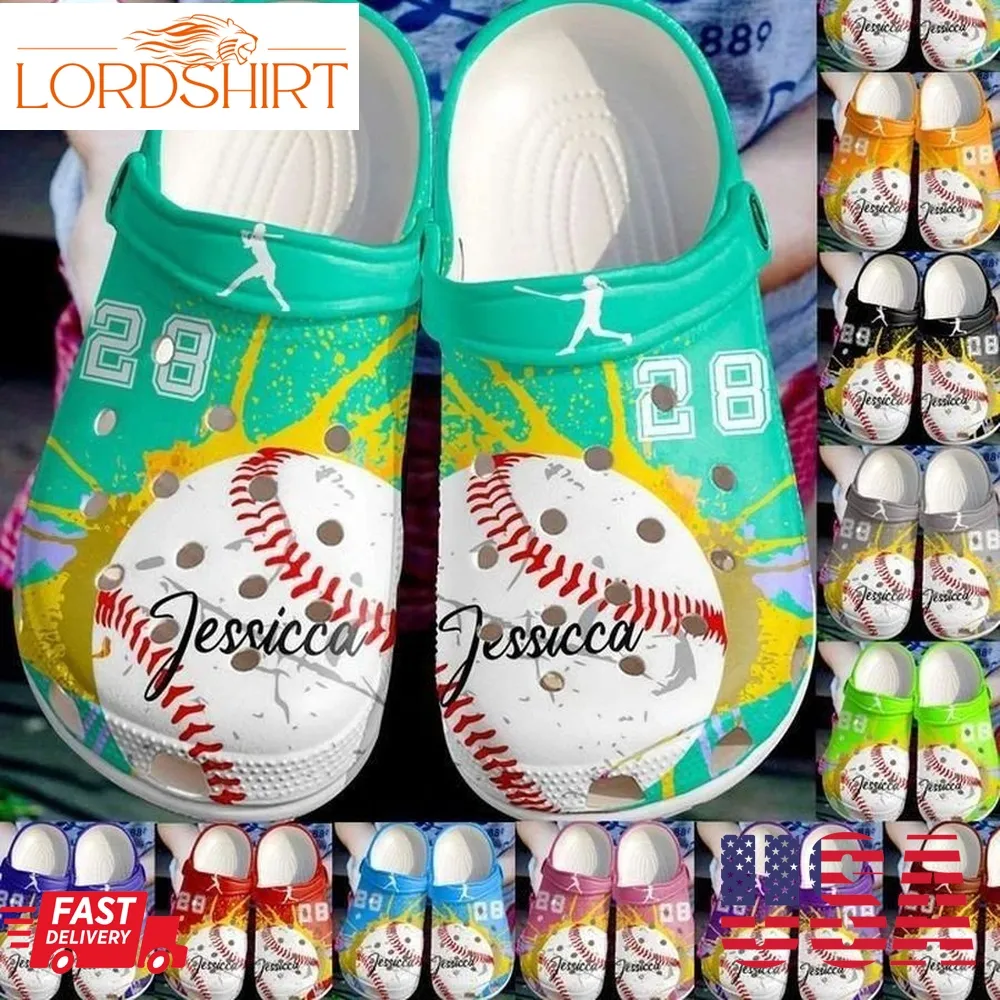 Personalized Crocs Baseball, Fashion Style Print 3D I Love Playing Baseball 12 Colors For Women, Men, Kid