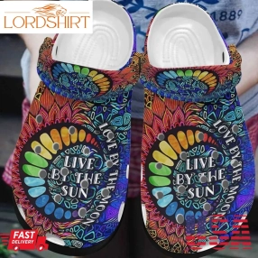 Personalized Crocs Hippie,  Fashion Style Print 3D Live By The Sun For Women, Men, Kid