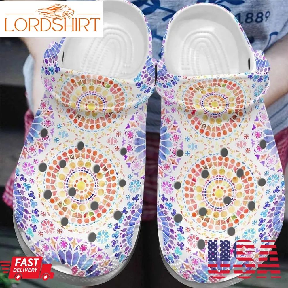 Personalized Crocs Hippie, Fashion Style Print 3D Whitesole White Lucid Dreams For Women, Men, Kid