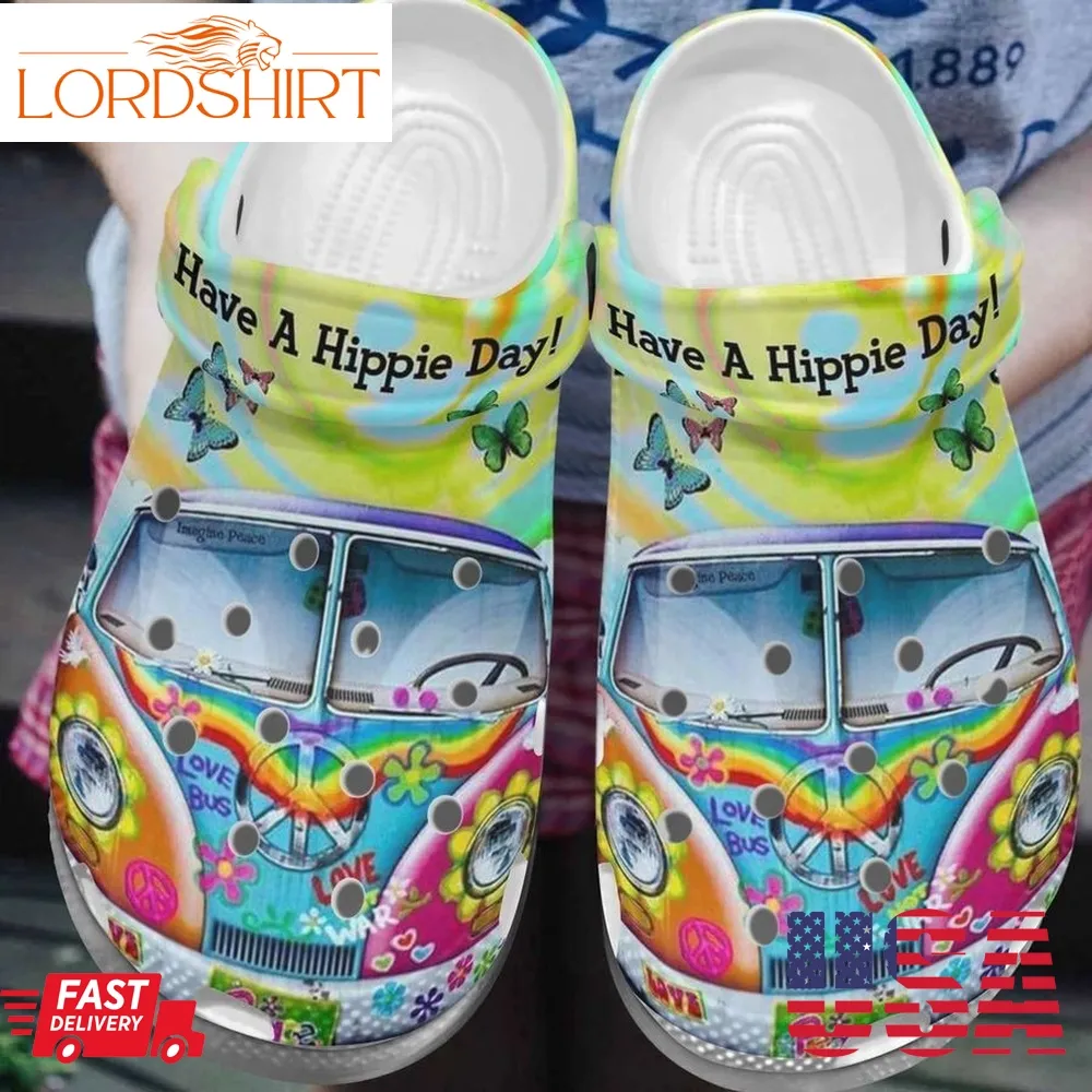 Personalized Crocs Hippie Have A Hippie Day,  Fashion Style Print 3D For Women, Men, Kid