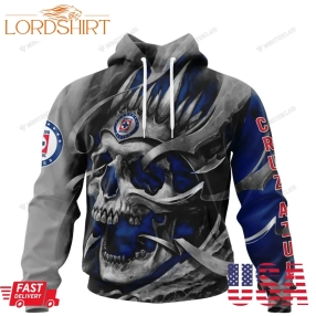 Personalized Cruz Azul Custom Skull Jersey Hoodie, Shirt