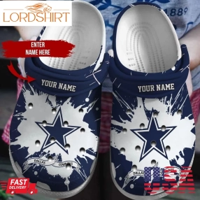 Personalized Football Crocs   Cowboys Football Team Crocs