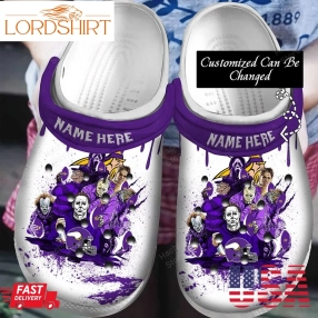 Personalized Football Crocs   Horror Movie Characters Mvikings