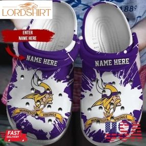 Personalized Football Crocs   Vikings Football Team Nfl