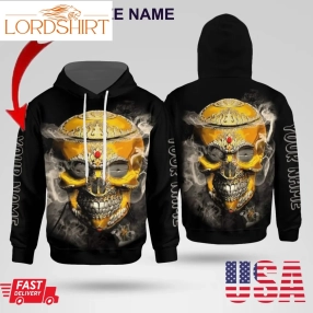 Personalized Golden Skull Halloween Hoodie 3D