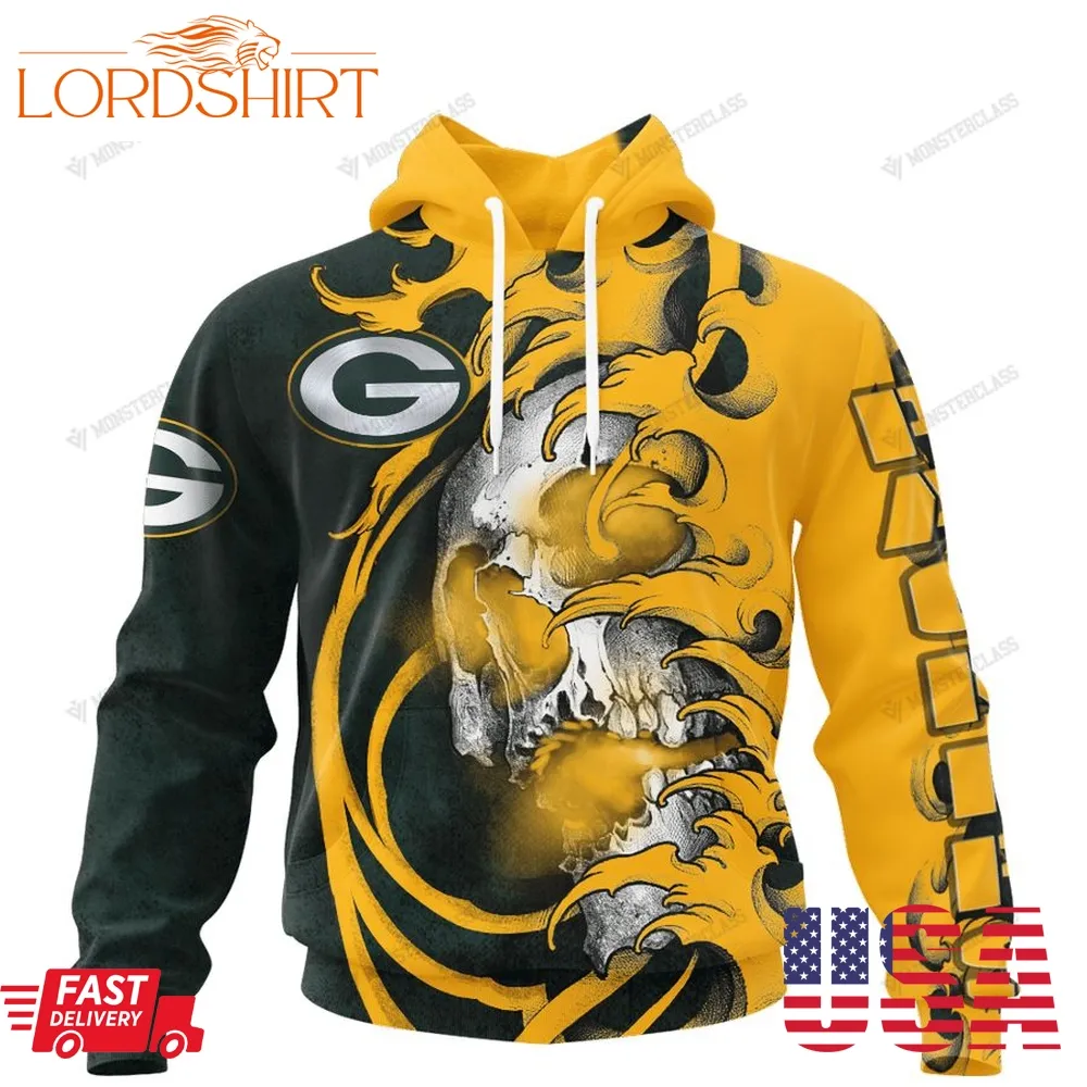 Personalized Green Bay Packers Japanese Style Skull Custom Jersey 3D Shirt, Hoodie