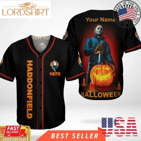 Personalized Haddonfield 1978 Halloween Murder Baseball Jersey Shirt